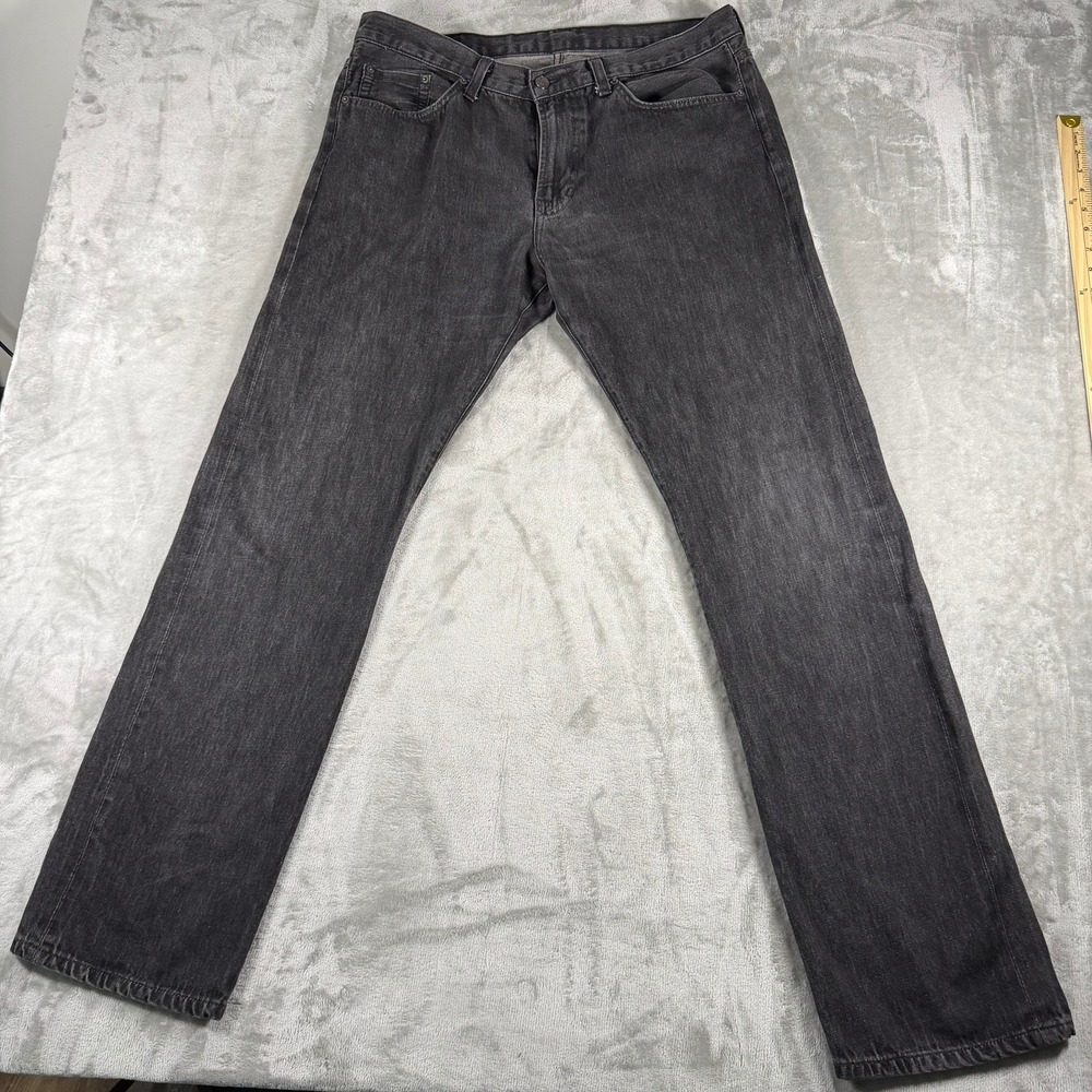 SPURR Mens Straight Leg Jeans Faded Black‎ 100% Cotton Made in USA Size 36x32